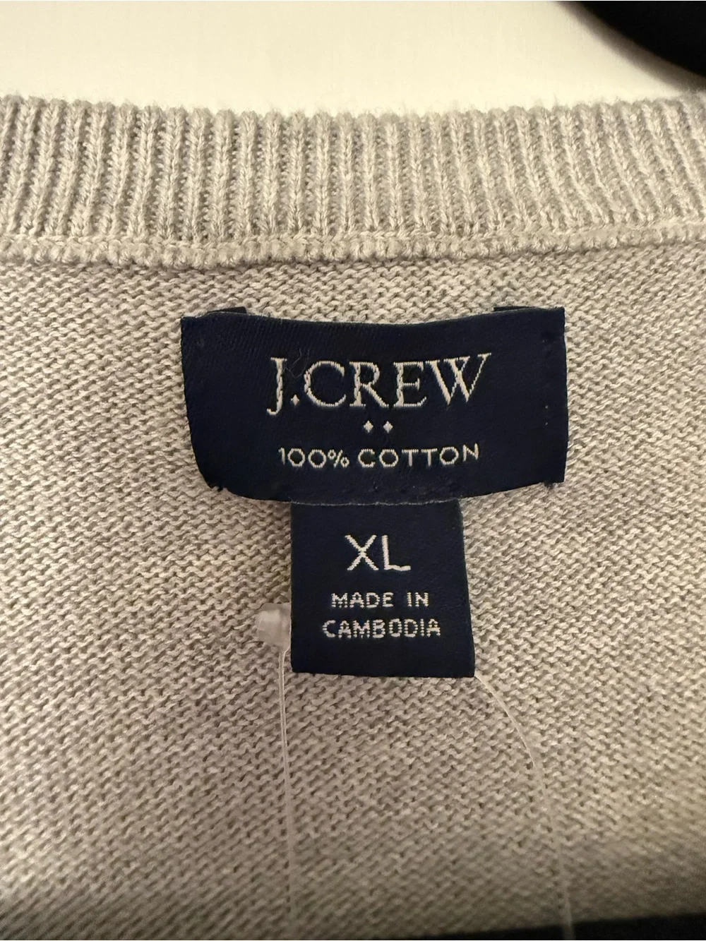 J. Crew Men's Cotton Crewneck Sweater - Heather Gray